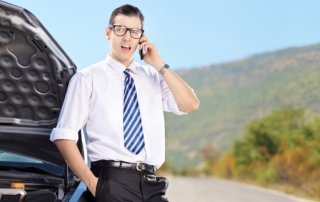 Businessman calling