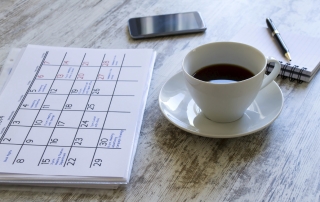 Checking monthly activities in the calendar
