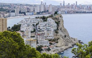 From the cove of Finestrat Benidorm background